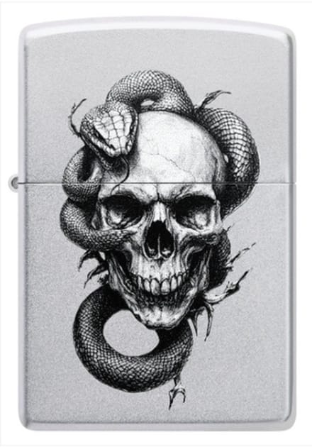 Aansteker Zippo Skull and Snake Design