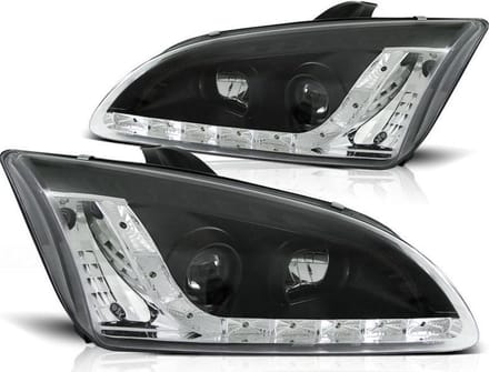 Koplampen met parkeerlicht FORD FOCUS II 09 04-01 08 ZWART