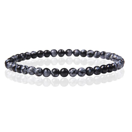 Memphis Natuursteen Armband - 4mm Snowflake