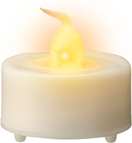 Lumineo LED theelichtjes/waxinelichtjes - 8x st - wit - 3,6 x 3,6 cm - steady - warm wit - timer