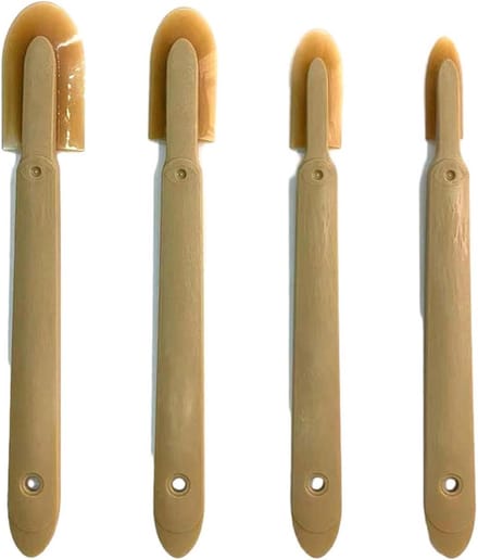 Afdichtingsafwerking set - Mortel applicator - Voegen gladstrijken - Krasbestendig rubber - 4 stuks - Grijs