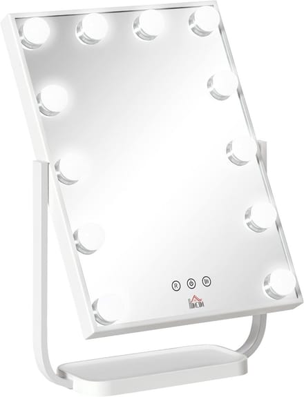 Make-upspiegel Hollywoodstijl met LED-verlichting en touchscreen