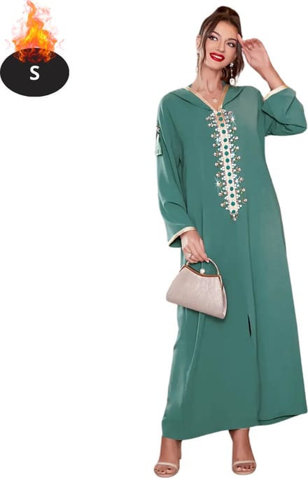 Nivard Islamitische Kleding - Djellaba Dames - Moslim Kleding - Arabisch Dames Kaftan - Alhamdulillah - S