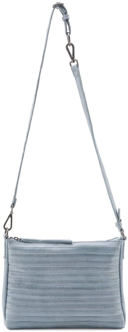 FREDsBRUDER Leren Schoudertas Layer Crossbag Sky Blue Blauw