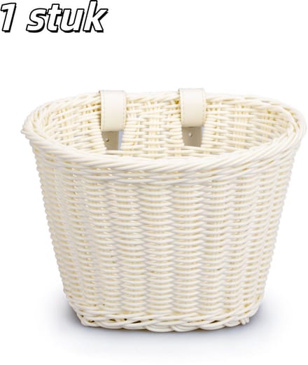 1 stuk - Fietsmand - Unisex - Mini-mand voor - Accessoires voor loopfietsen - Mini-scooteraccessoires - Decoratieve fietsaccessoires - Wit