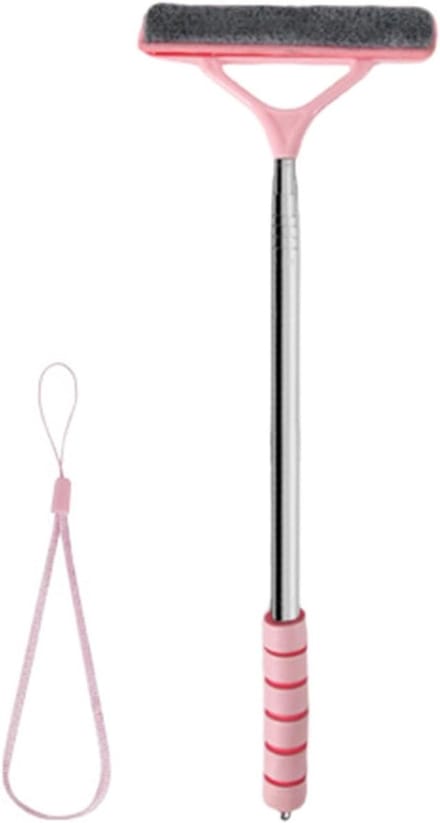 Ruitenreiniger Borstel - Glaswisser Schraper - Auto Buitenonderhoud - Uitschuifbare Steel - 103 cm - Roze