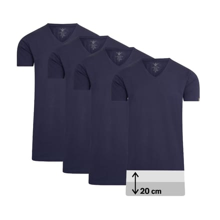Cappuccino Italia - Heren Tee SS 4-Pack T-shirt - Blauw - Maat S