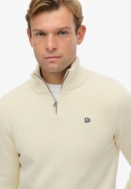 Superdry Cotton Knit Henley Trui Heren - Maat L