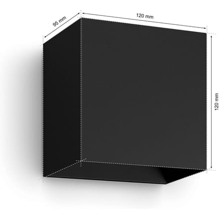 Philips Hue Resonate Downward Outdoor Wall Light (Black)  White & Color Ambiance