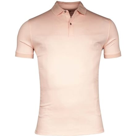 Giordano Lino Liquid Cotton Short Sleeve Polo Pastel Roze / male
