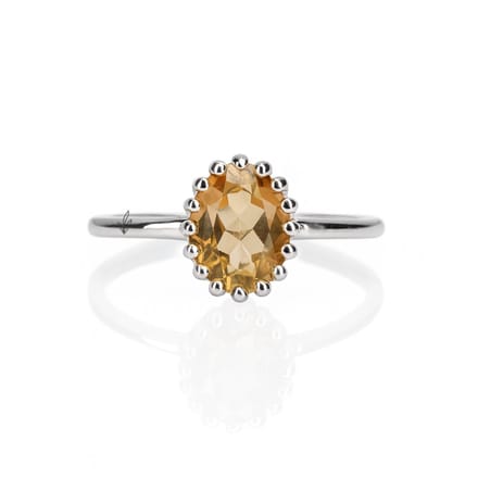 Natuursieraad | 925 sterling zilver citrien ring maat 16.50 | edelsteen sieraden