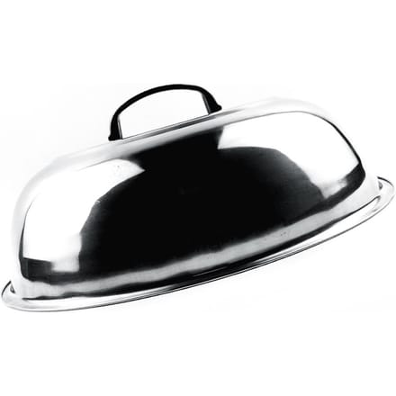 Couvercle de Pot Ménager Acier Inoxydable Sauteuse Vapeur Couvercle de Cuisson Multifonctionnel Circulaire 40cm / 15.7in black
