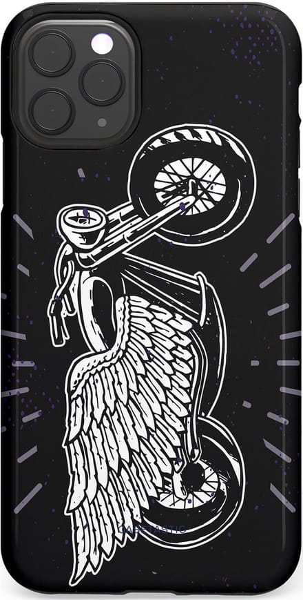 Casetastic hoesje geschikt voor Apple iPhone 11 Pro Max - Dubbellaagse bescherming - Retro highway - Fashion Case - Donkerblauw Zwart Grijs