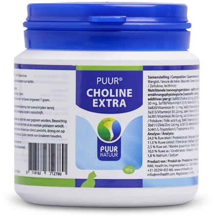PUUR Choline Extra - 50 gram - Kat - Alternatief product voor Cholodin Kat