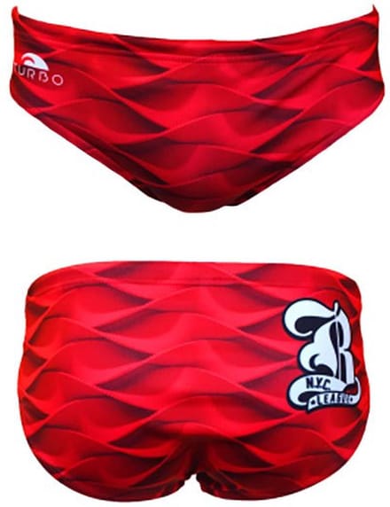 Turbo Red Waves Zwemslip Rood 3XL Man