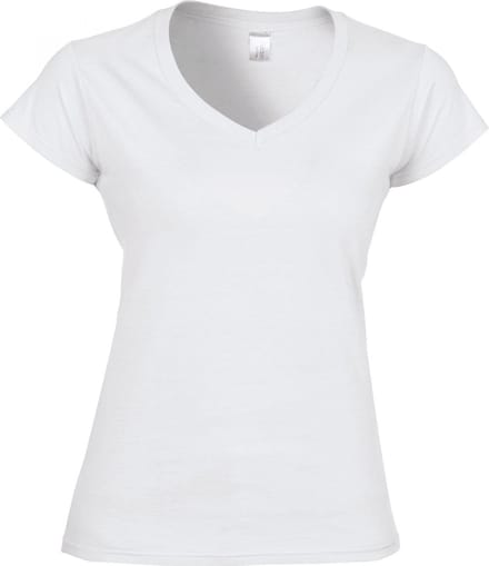 Gildan Softstyle® Fitted Ladies' V-neck T-shirt GI64V00L - White - XL