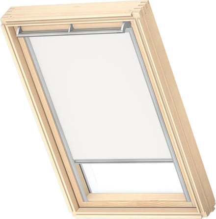 VELUX Origineel Verduisterend Rolgordijn (DKL), Zilveren Kozijn, PK08, Wit