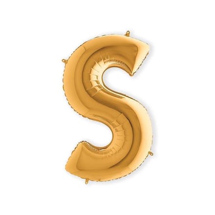 Folieballon letter S goud (100cm)