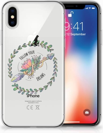 Apple iPhone X | Xs Telefoonhoesje met Naam Boho Dreams