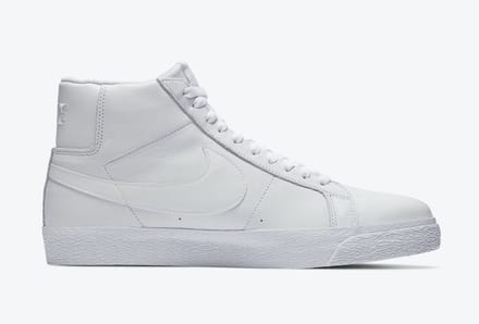 Nike SB Zoom Blazer Mid Skateschoen - Maat 38.5 - Wit/Wit/Wit / Wit - SB Zoom - Lifestyle - Unisex Sneakers - Doos zonder deksel