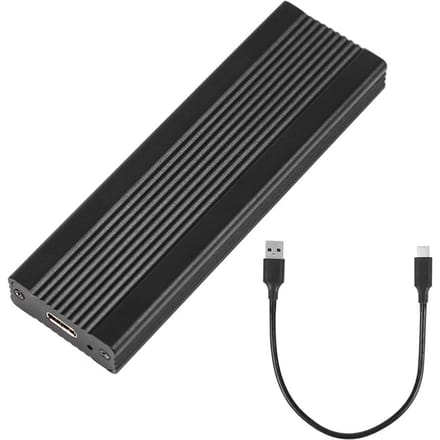 M.2 NVMe/SATA Dual Protocol mobiele harde schijfbehuizing USB3.1 Type-C externe SSD-behuizing Aluminium Dual protocol zwart
