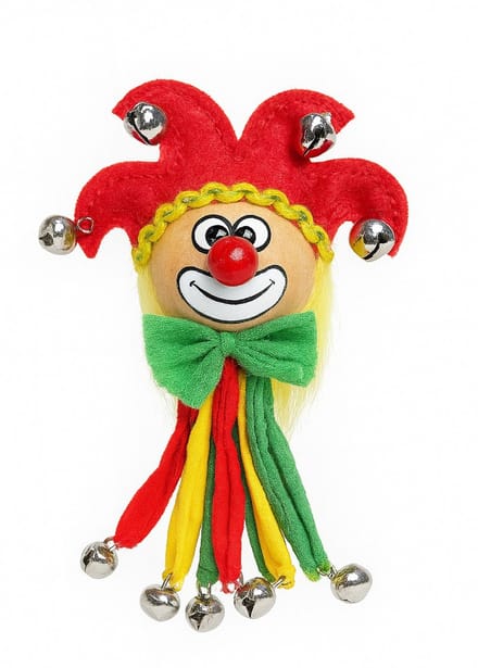 Clownbroche - Koko - Rood-Geel-Groen - Carnaval - Per Stuk