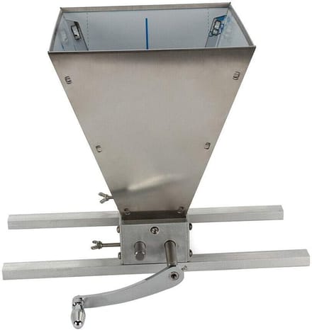Graanmolen - Moutmolen Schrootmolen - Bier Brouwen - Verstelbare Dubbele Wals - 8 kg Capaciteit - Zilver