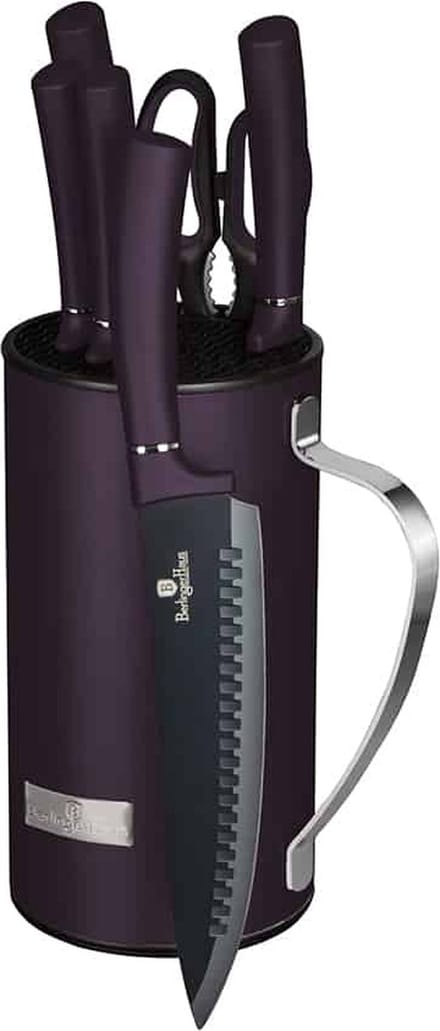 Berlinger Haus 2584 - 7 delige messenset - Purple Eclipse Collection - Zwarte messen