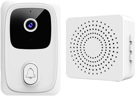 Videodeurbel - Draadloze Intercom - Huisbewaking - Bewegingsdetectie - 12 x 9 x 5 cm - Wit