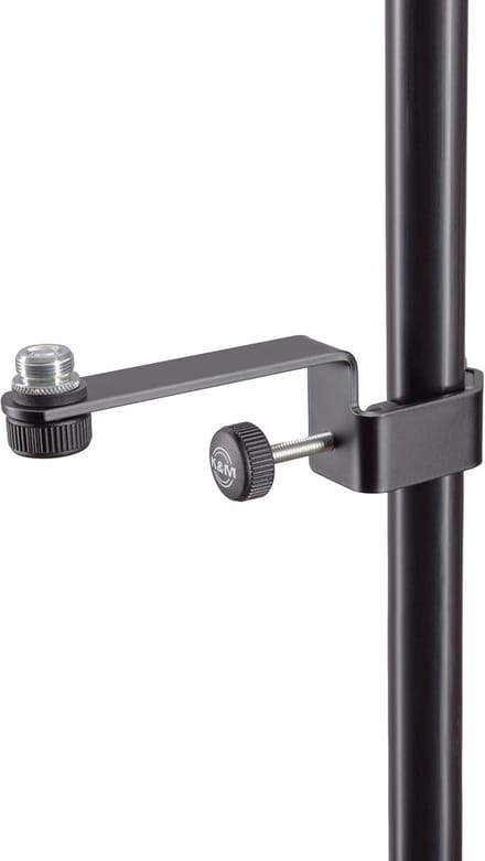 Microfoonstandaard met bevestiging voor buis Ø 30 mm - Staal Zwart
