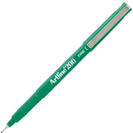 Fineliner Artline 200 rond fijn groen