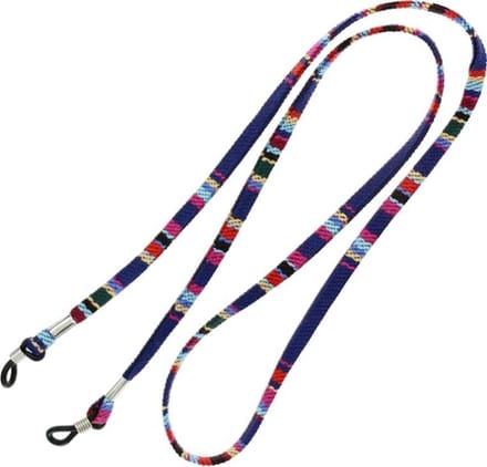 Fako Bijoux® - Brillenkoord - Inka - 70cm - Donkerblauw/Rood