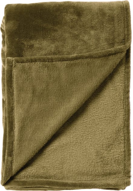 Dutch Decor - MARLEY - plaid 150x200 cm - fleece deken - extra dik - Military Olive - groen