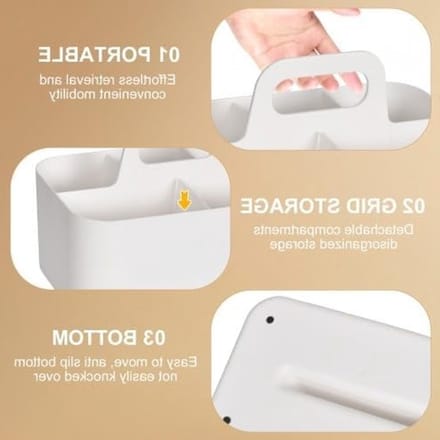 Stackbare Multifunctionele Opbergmand voor Make-up, Badkamer en Kantoor - Plastic Organizer met Handvat