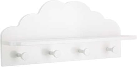 Kapstok Witte wolk - 4 haken - Kinderdecoratie-kinderkapstok