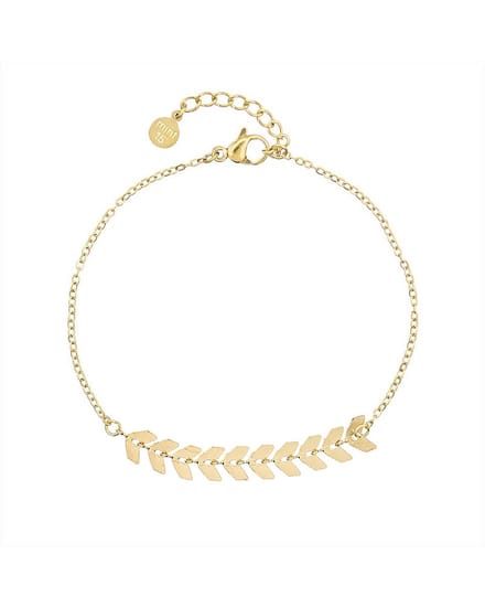 Mint15 Armband 'Fishtail Bracelet' - Goudkleur RVS/Stainless Steel