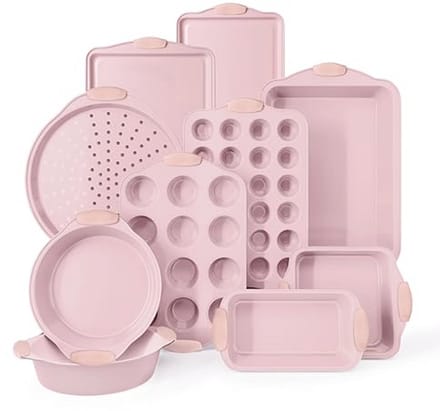 Stapelbare Nonstick Bakvormen Set - Duurzaam en Gemakkelijk in Gebruik, 10 Stuks