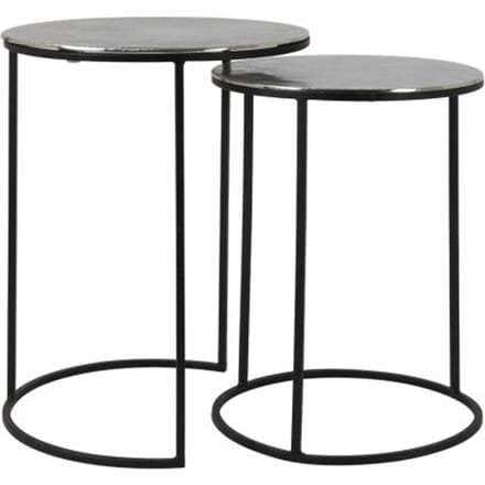 Light & Living bijzettafel thizas Ø40x53.5cm - set van 2