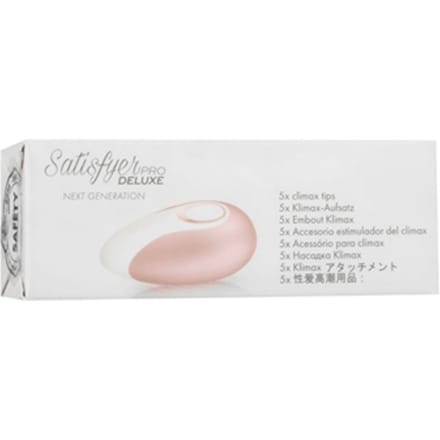 Opzetstukken voor Satisfyer Pro Deluxe Next Generation | huidvriendelijk siliconen | wit | 5 stuks