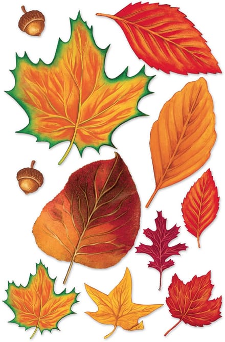 360 DEGREES - Assortiment van 11 herfstbladeren van karton