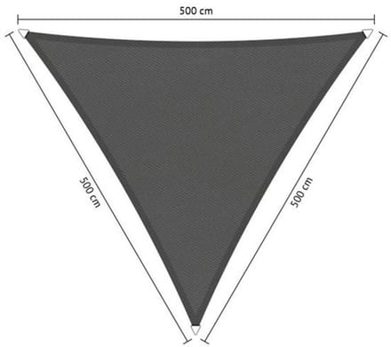 Shadow Comfort schaduwdoek driehoek 5x5x5 m - Cool Grey