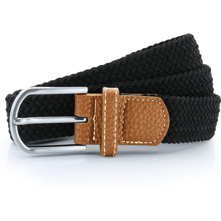 Asquith & Fox Heren Woven Braid Stretch Riem (Zwart)