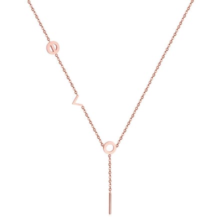 Cilla Jewels dames ketting Edelstaal Verguld Rose Bar T