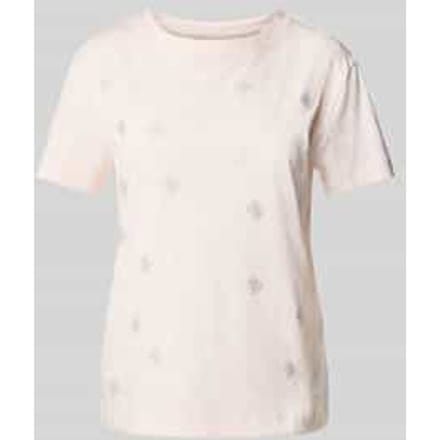 T-shirt met siersteentjes model 'CHRYSANTA'