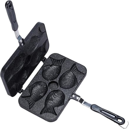 Wafelijzer - Bakvorm - Bakken thuis - Dubbelzijdig bakken - 25 cm breed - Zwart
