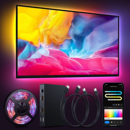 EDUP TV Backlight met HDMI Sync Box – RGBIC LED Strip – 3.8m – 55-65 inch – 4K 60Hz