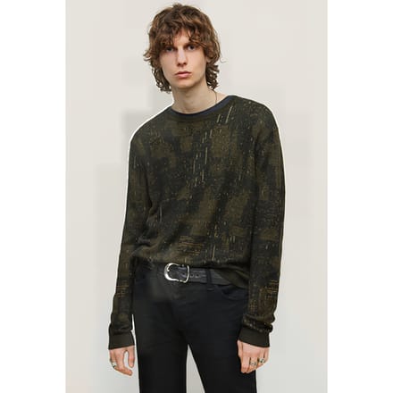 John Varvatos Patchin Regular Fit Ls Crewneck With Pat Seaweed Taglia: M | Maglioni a maglia Outlet | Uomo | Bianco