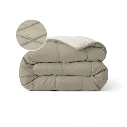 Zelesta Pure Duo Katoen Dekbed - Warmgrijs & Roomwit 200x200cm