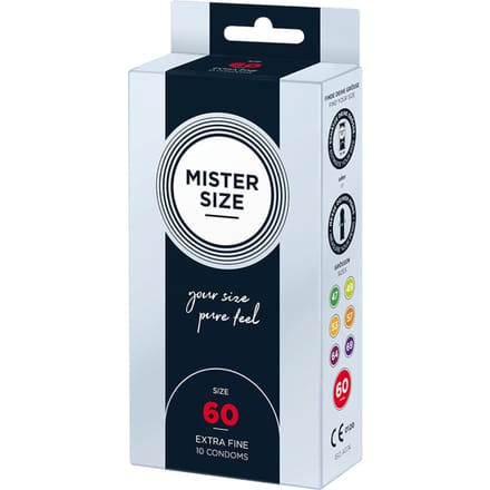 MISTER SIZE 60 Ultra Dunne XL condooms 10 pack (verkrijgbaar in 7 maten)