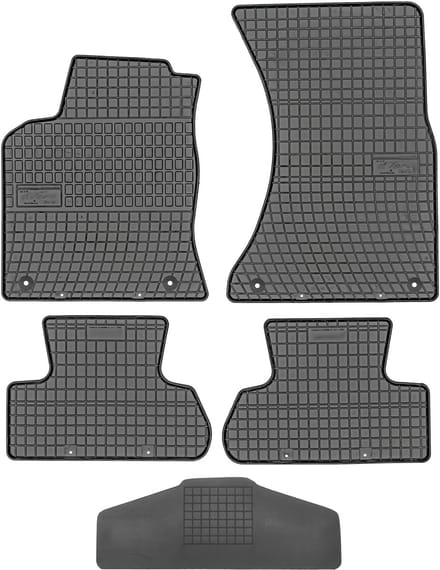 Audi Q5 I Serie - Rubberen Automatten met Tunnelbescherming - 2008-2017 - Zwart